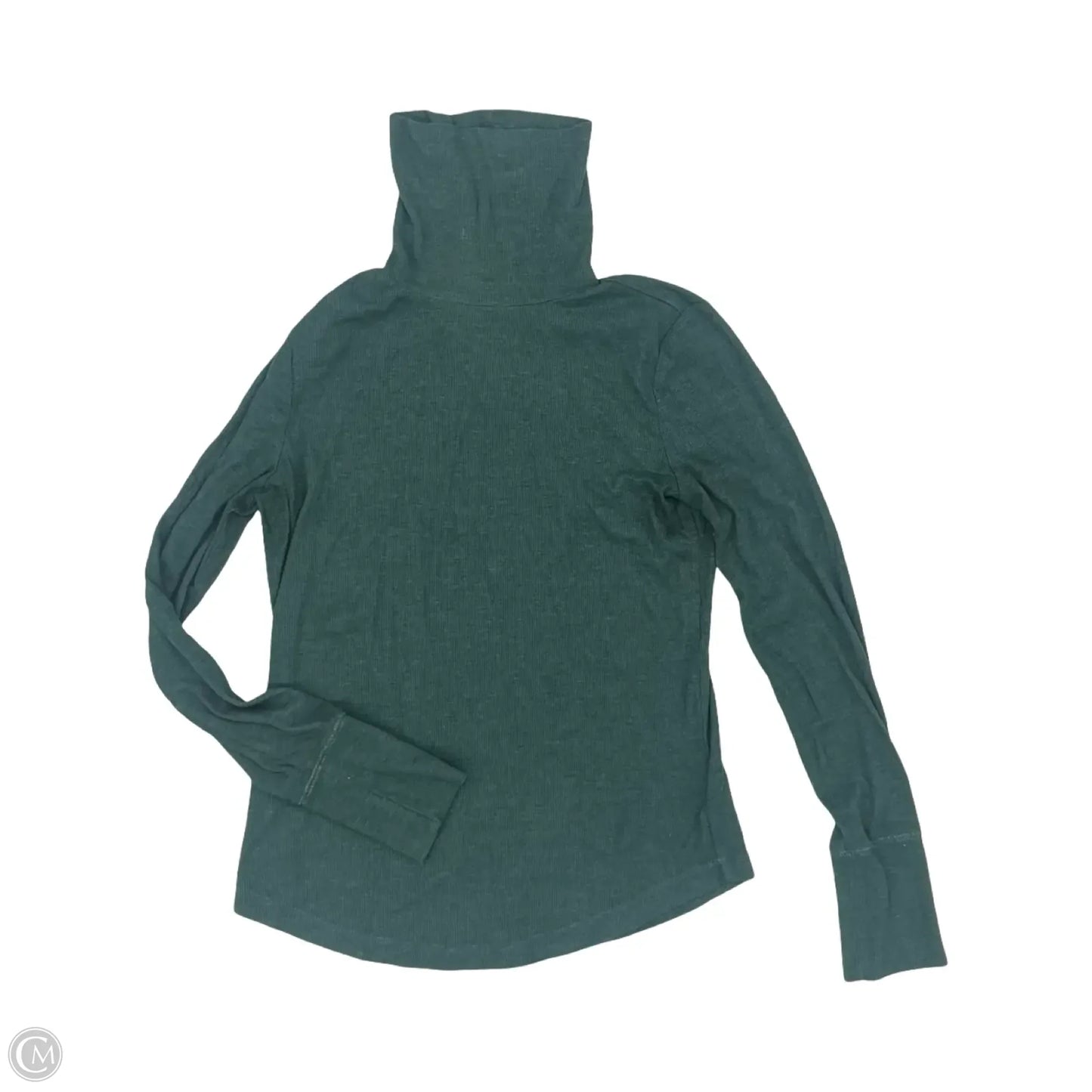 Top Long Sleeve Basic By Gap In Green, Size: S