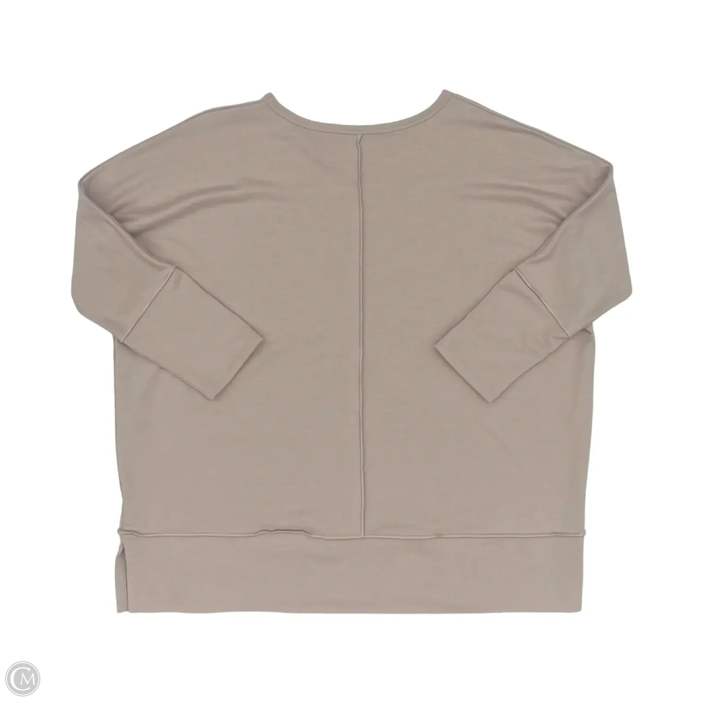 Top 3/4 Sleeve By Spanx In Tan, Size: M