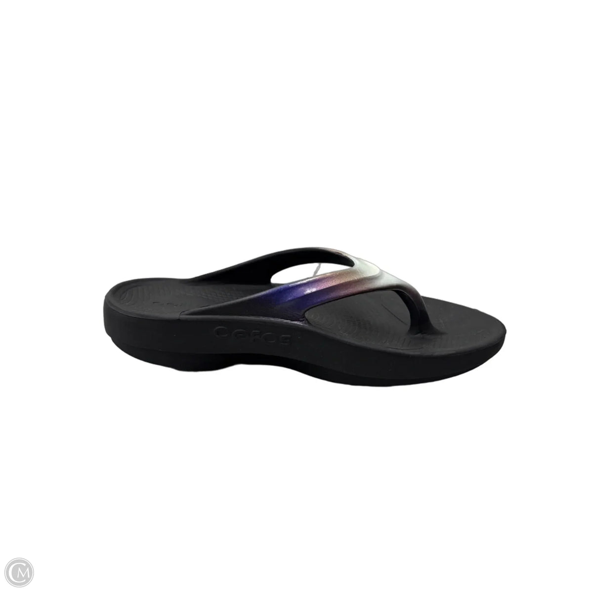 Sandals Flip Flops By Oofos In Black, Size: 8