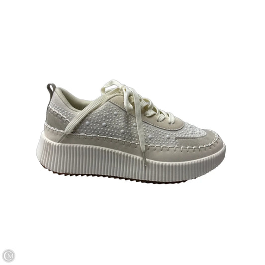 Shoes Sneakers By Nicole Miller In Cream, Size: 8.5