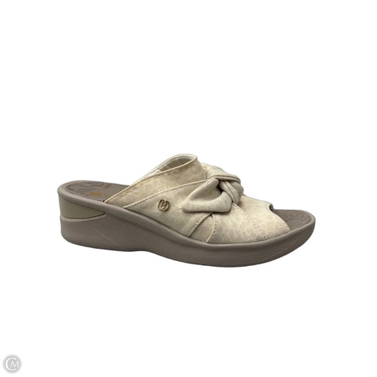 Sandals Heels Block By Bzees In Cream, Size: 9