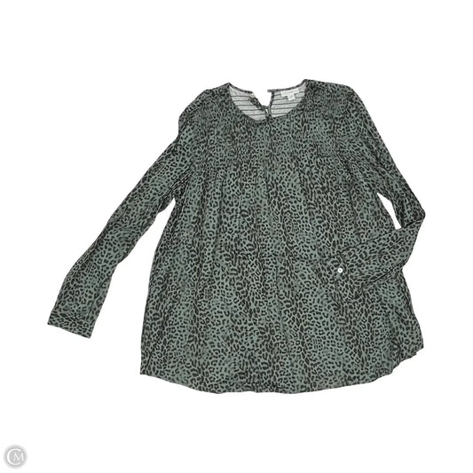 Blouse Long Sleeve By J. Jill In Black & Blue, Size: M