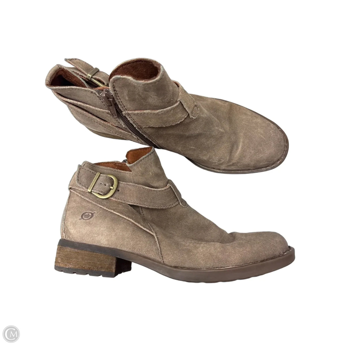Boots Ankle Flats By Born In Brown, Size: 8