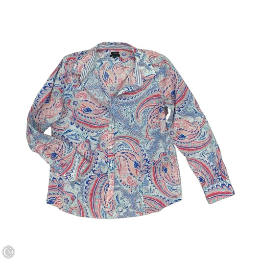 Blouse Long Sleeve By Talbots In Multi-colored, Size: L