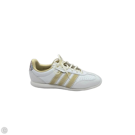 Shoes Sneakers By Adidas In Cream & Yellow, Size: 10