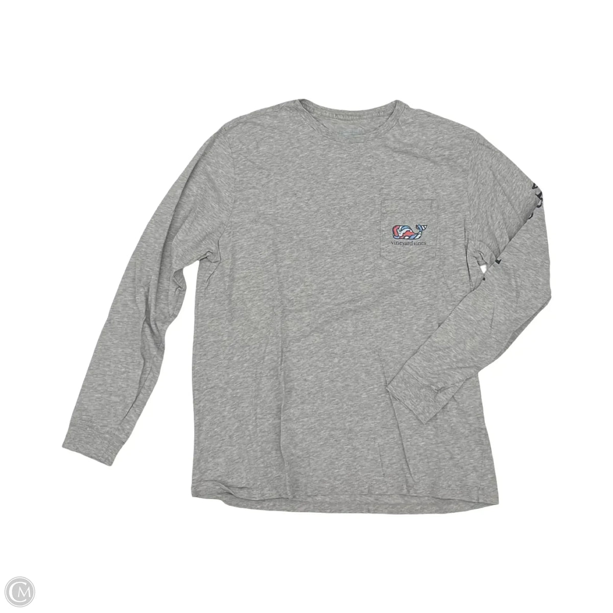Top Long Sleeve By Vineyard Vines In Grey, Size: L