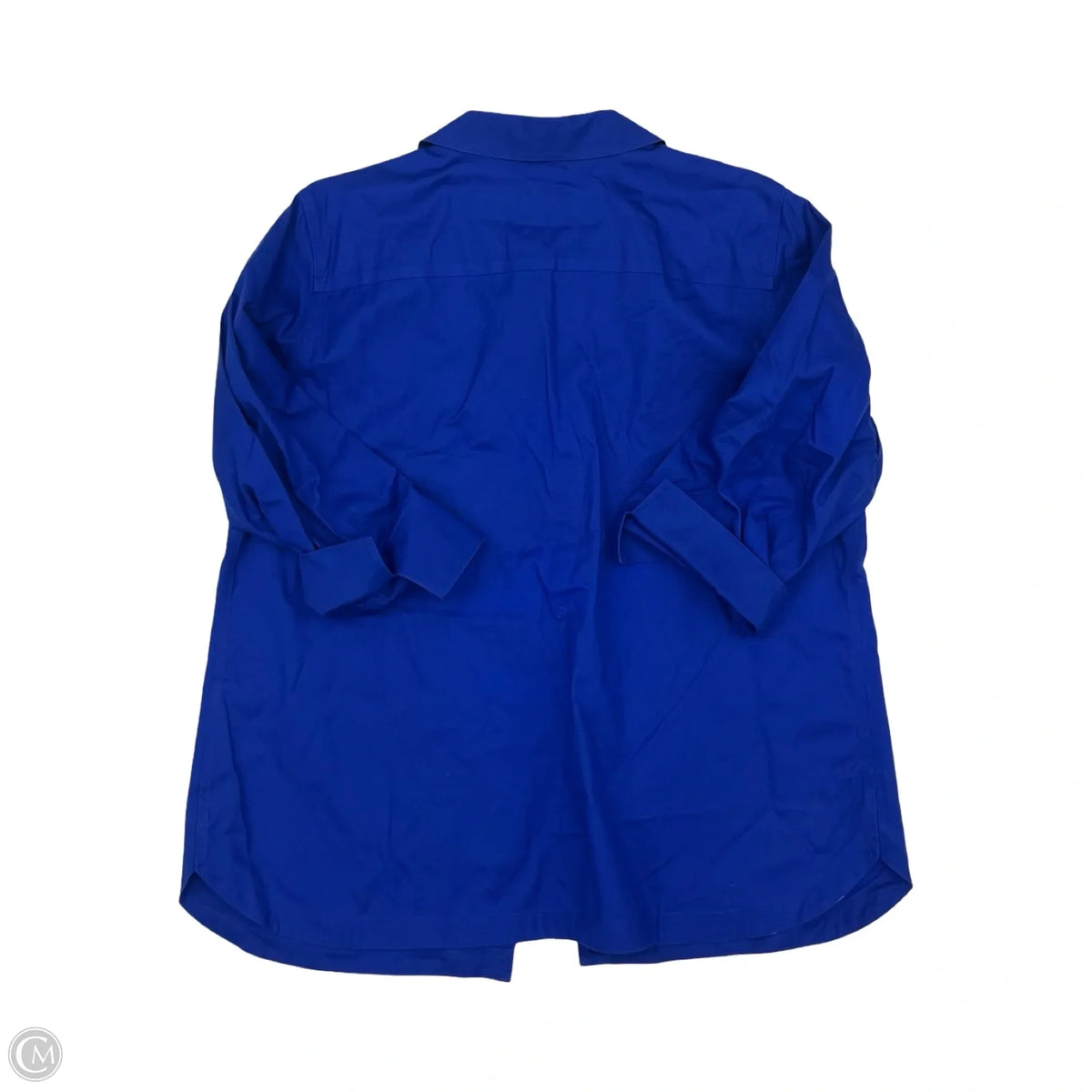 Blouse 3/4 Sleeve By Chicos In Blue, Size: L