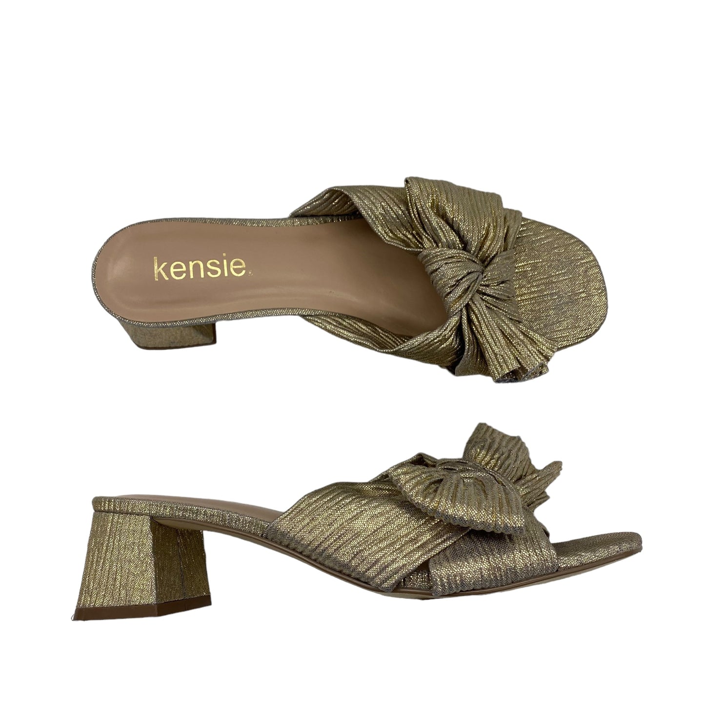 Tan Sandals Heels Block Kensie, Size 7