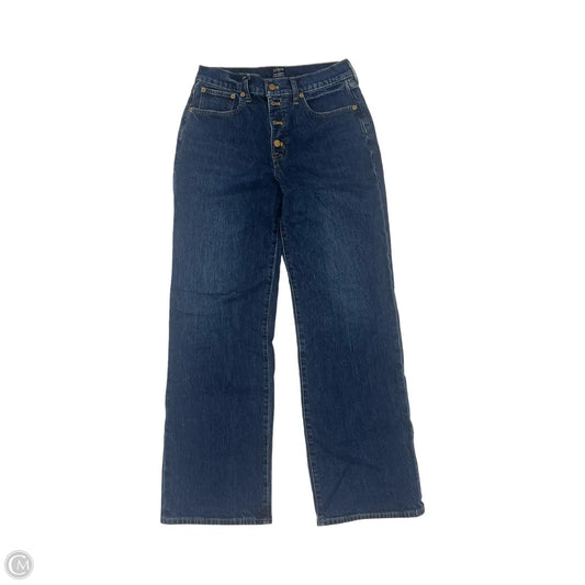 Jeans Wide Leg By J. Crew In Blue Denim, Size: 4