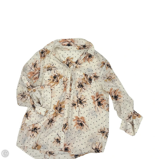 Blouse 3/4 Sleeve By Maurices In Pink, Size: L