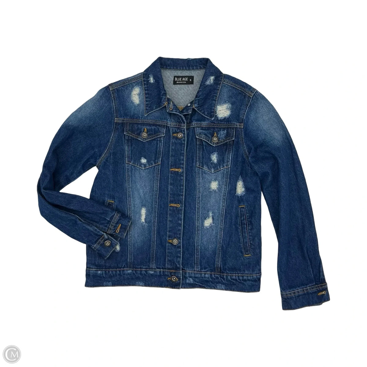 Jacket Denim By Cme In Blue Denim, Size: S