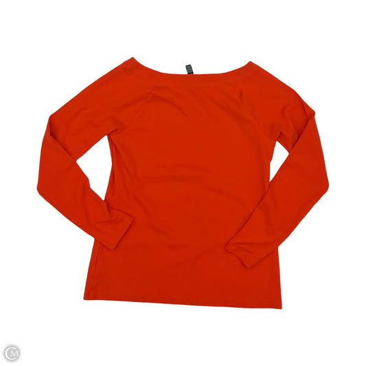 Top Long Sleeve Basic By Lauren By Ralph Lauren In Orange, Size: Xl