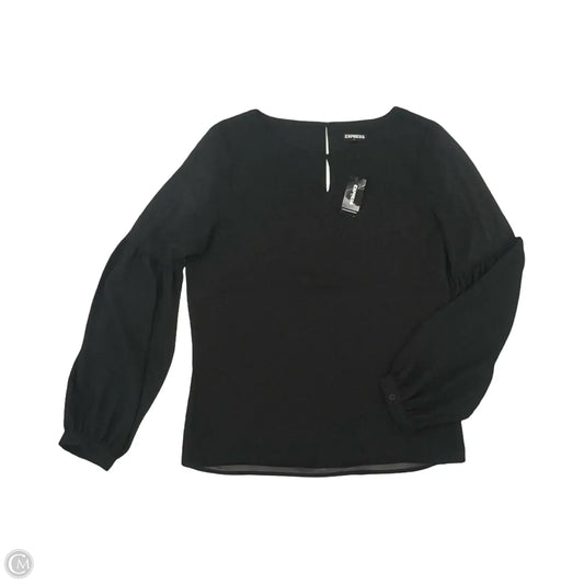 Blouse Long Sleeve By Express In Black, Size: S