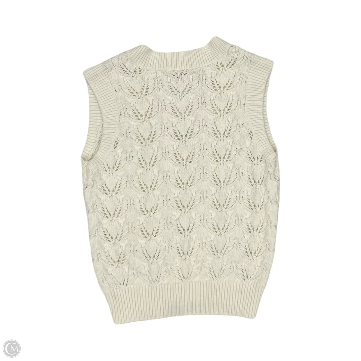 Vest Sweater By Loft In Cream, Size: Sp