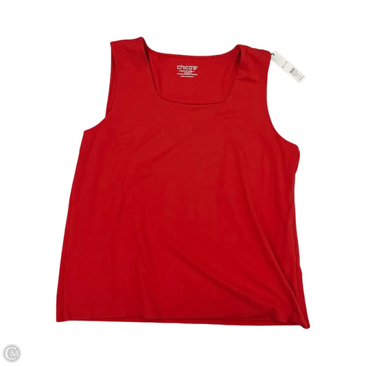 Tank Top By Chicos In Red, Size: Xxl