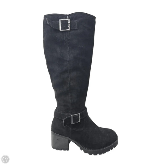 Boots Mid-calf Heels By Universal Thread In Black, Size: 6.5
