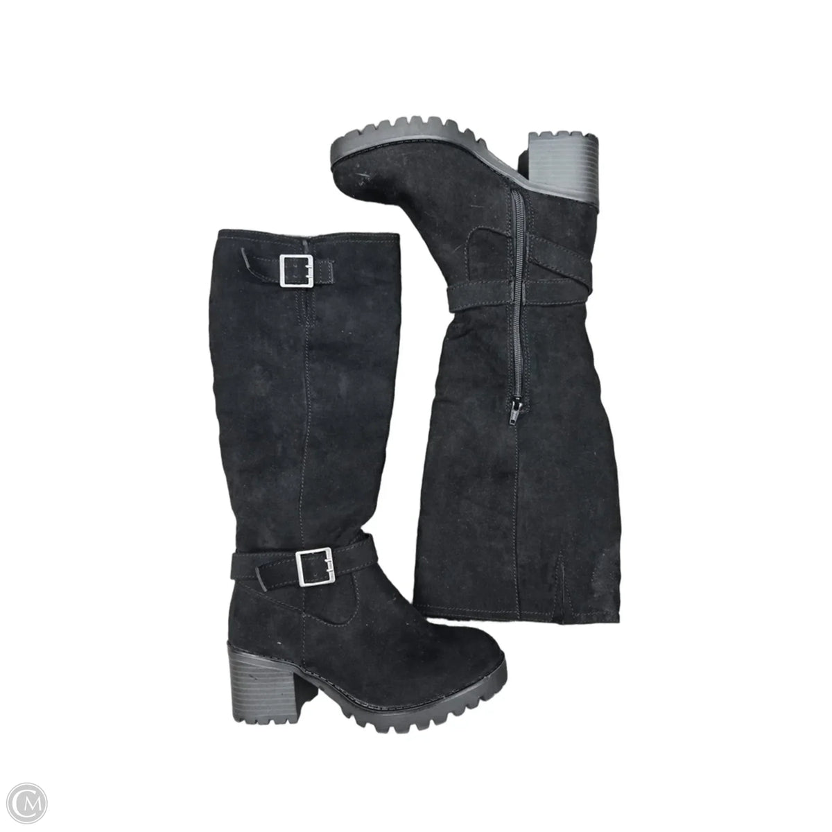 Boots Mid-calf Heels By Universal Thread In Black, Size: 6.5