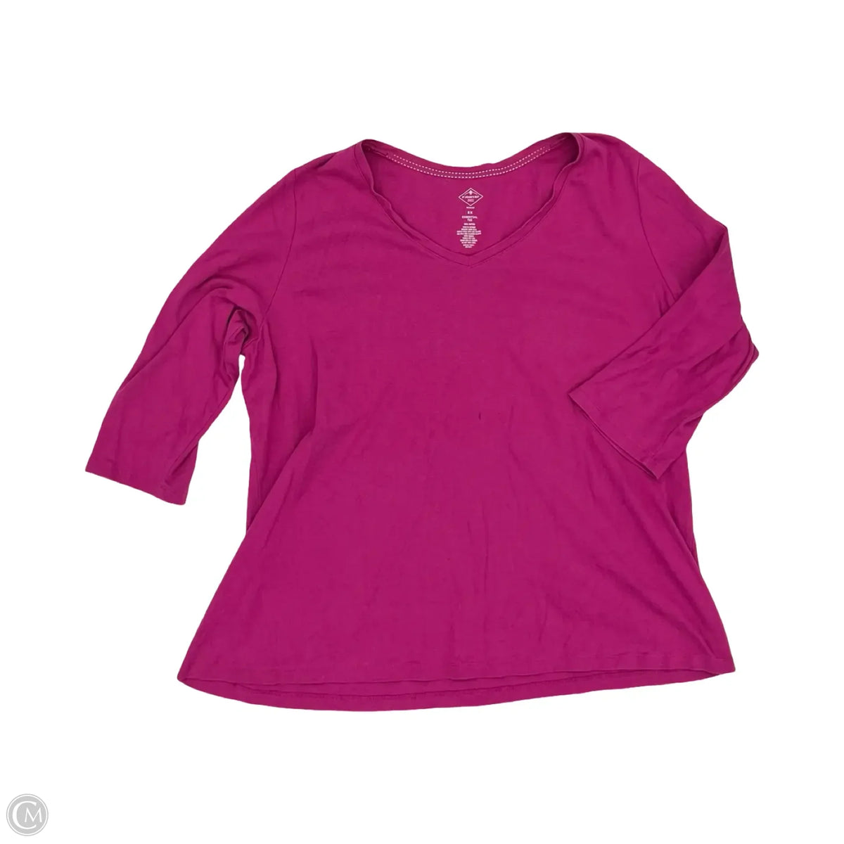 Top Long Sleeve Basic By St Johns Bay In Pink, Size: 2x