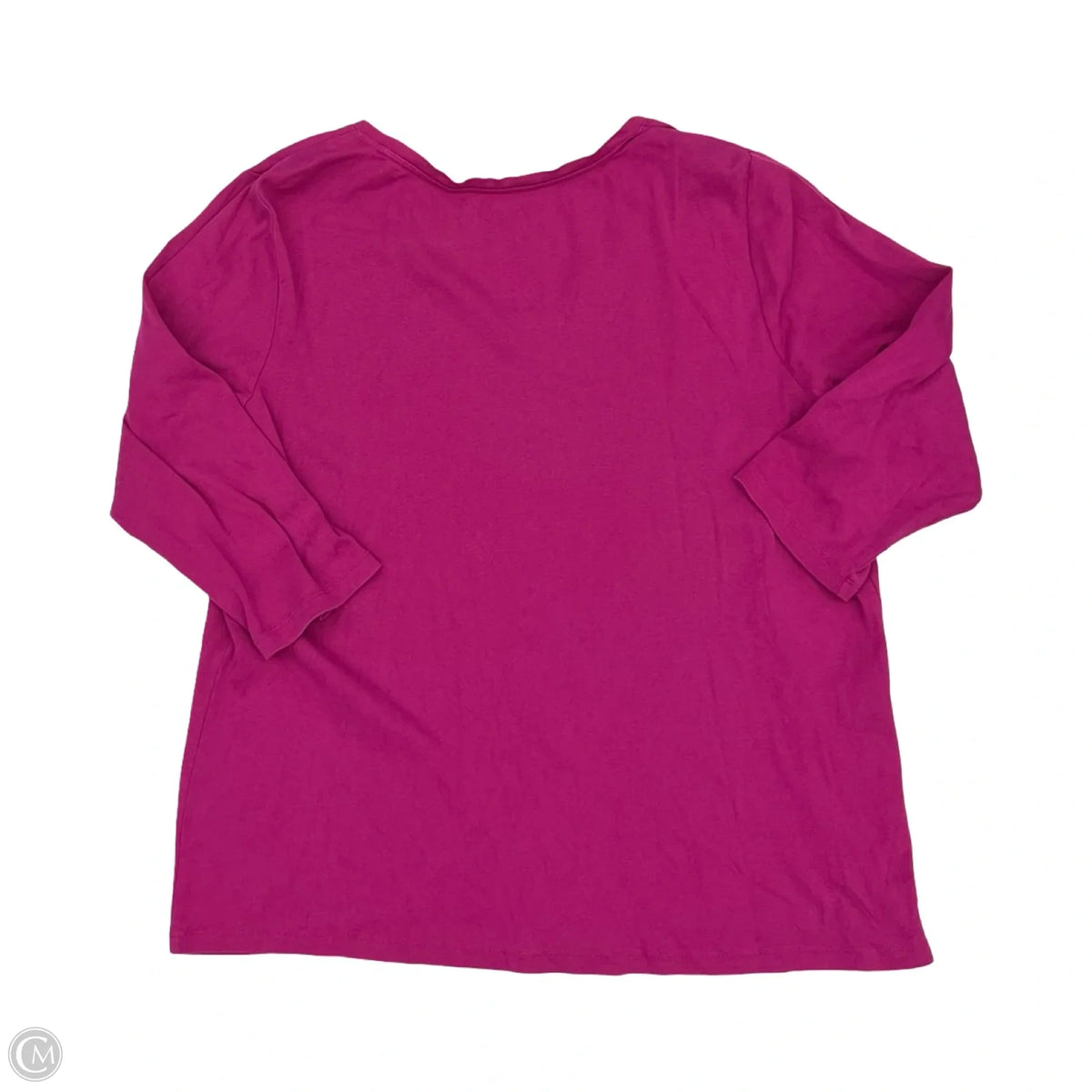 Top Long Sleeve Basic By St Johns Bay In Pink, Size: 2x
