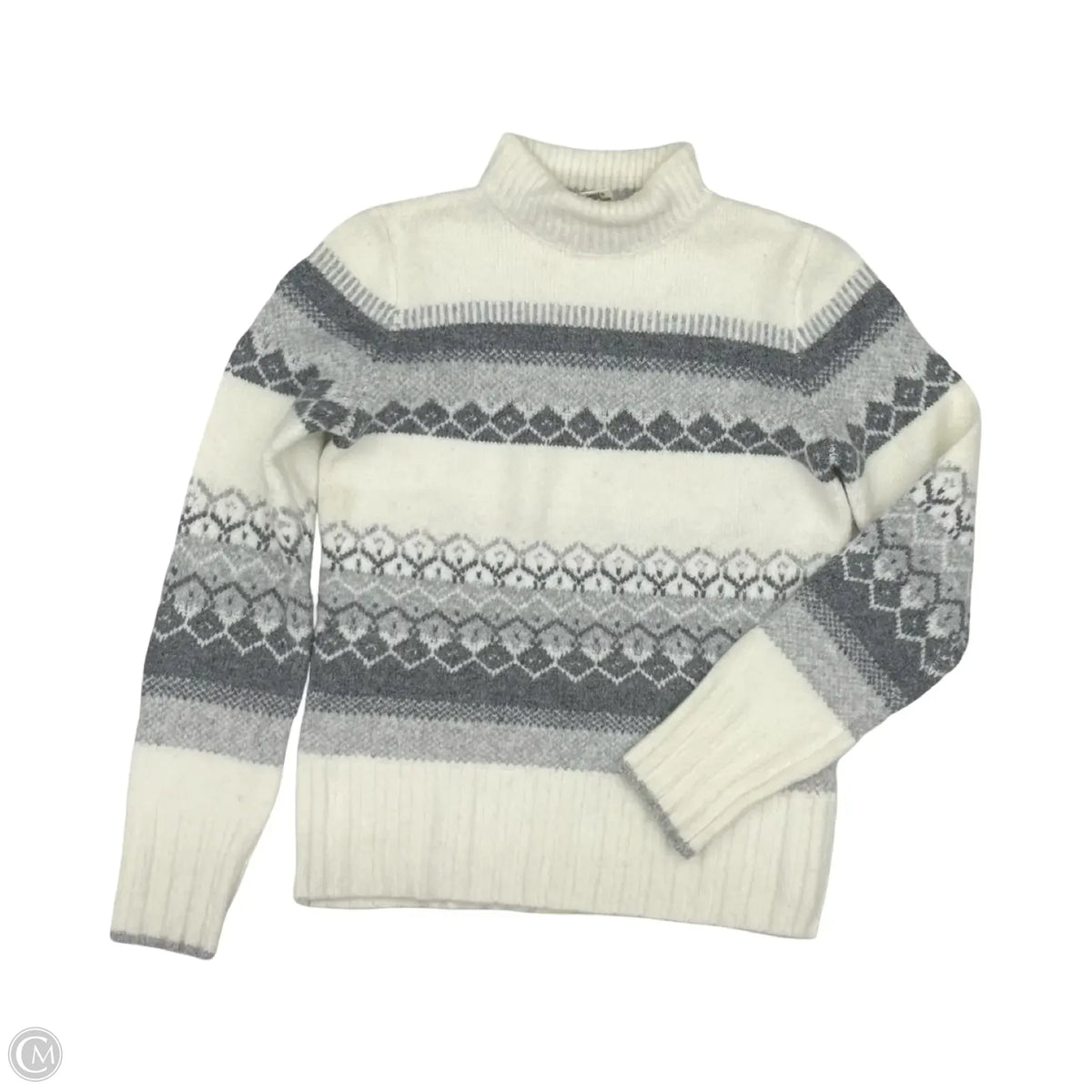 Sweater By Max Studio In Grey & White, Size: Xs