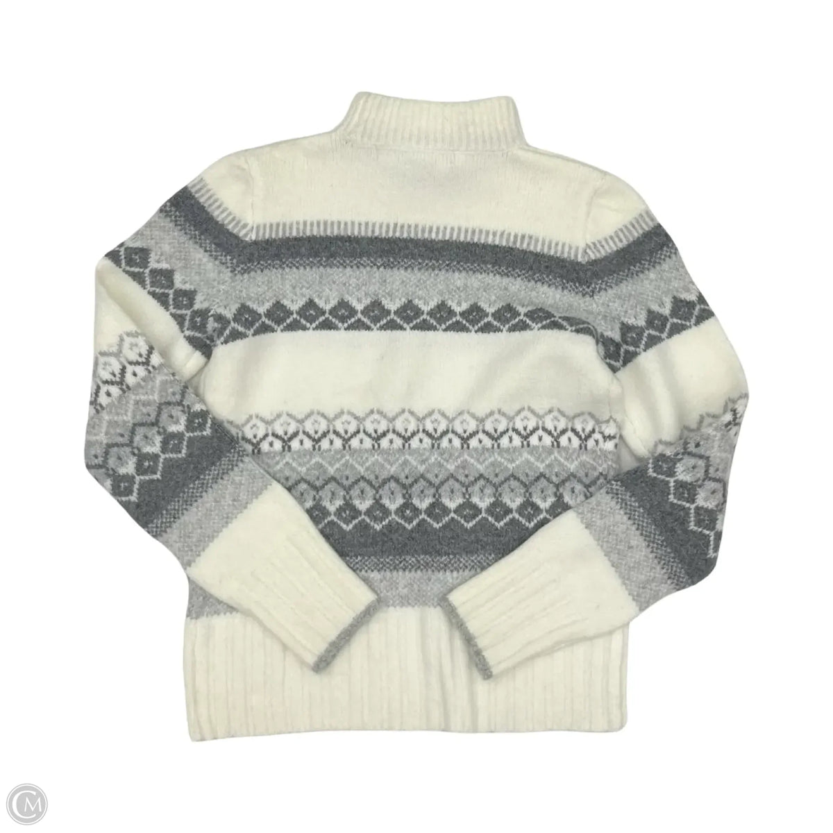 Sweater By Max Studio In Grey & White, Size: Xs