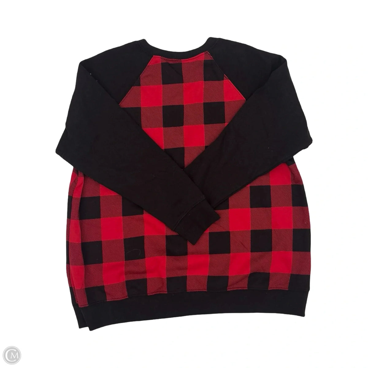 Top Long Sleeve By Torrid In Black & Red, Size: L