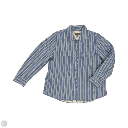 Jacket Puffer & Quilted By Style And Company In Blue & White, Size: M