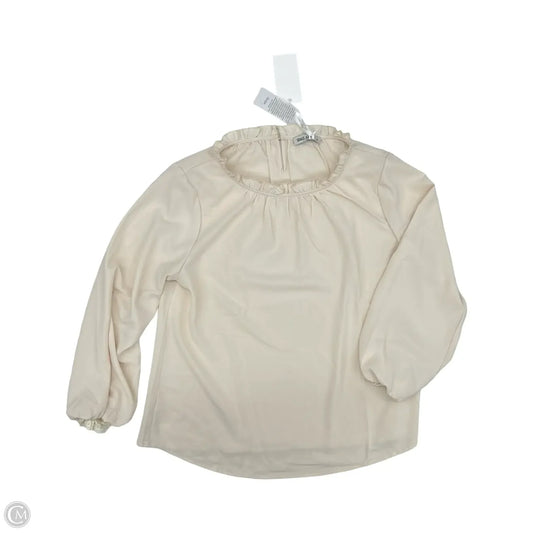 Blouse Long Sleeve By Grace Karin In Cream, Size: Xl