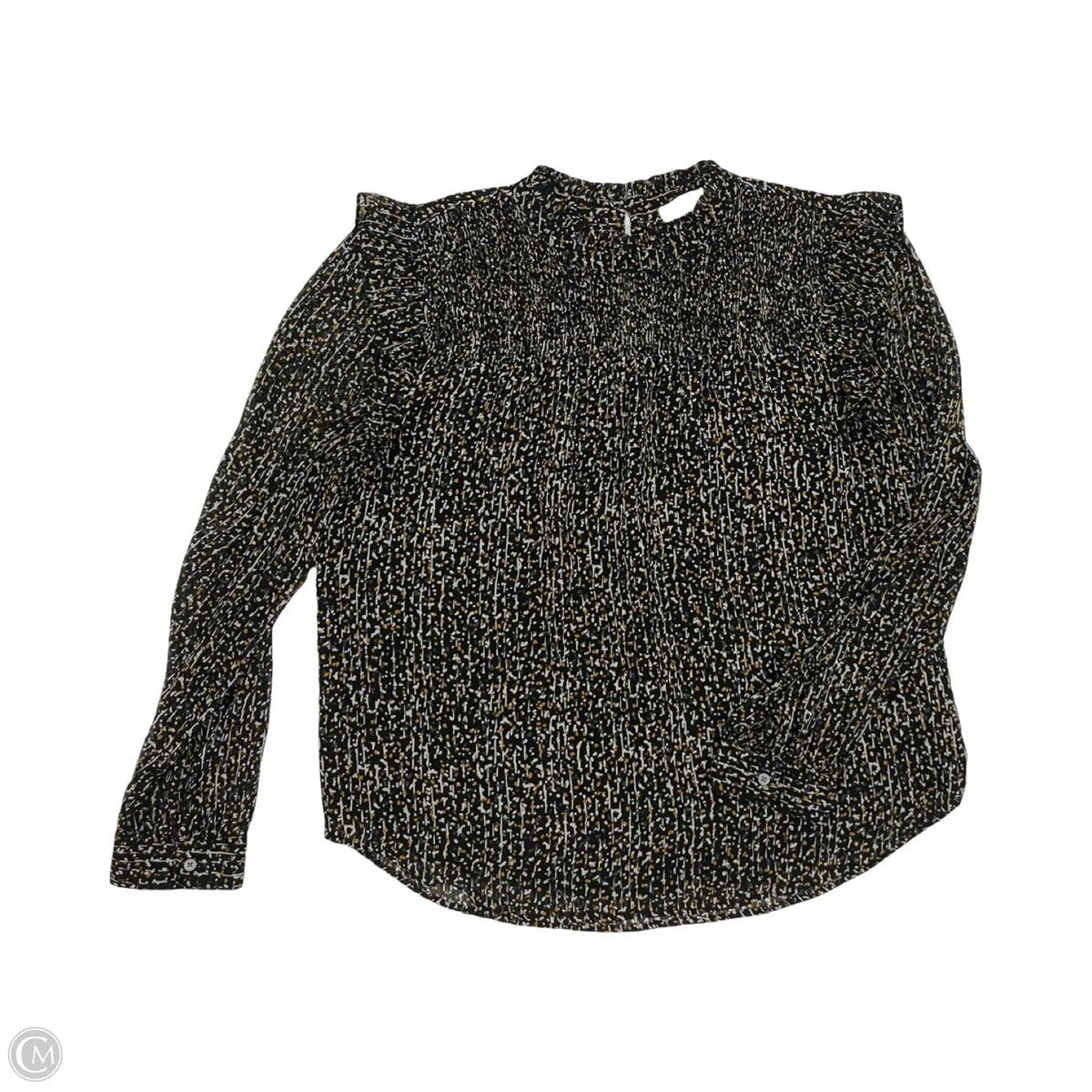 Blouse Long Sleeve By Loft In Black, Size: L