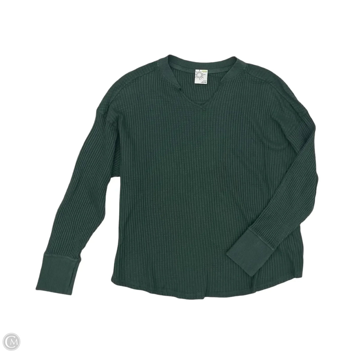 Top Long Sleeve By Offline In Green, Size: M