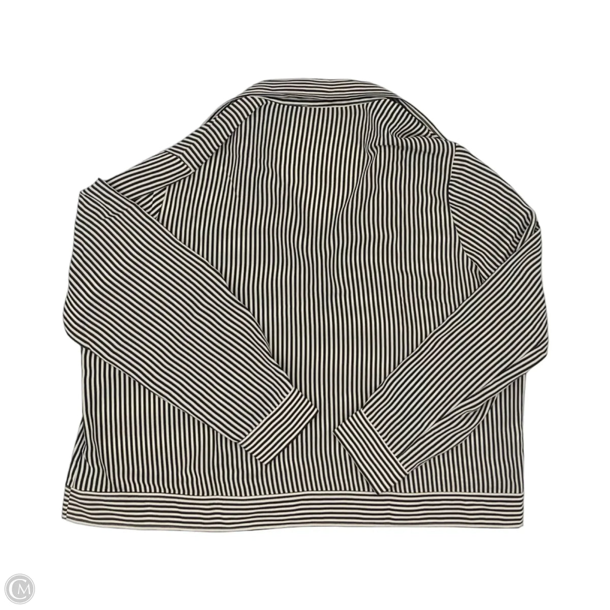 Blouse Long Sleeve By Loft In Black & White, Size: L