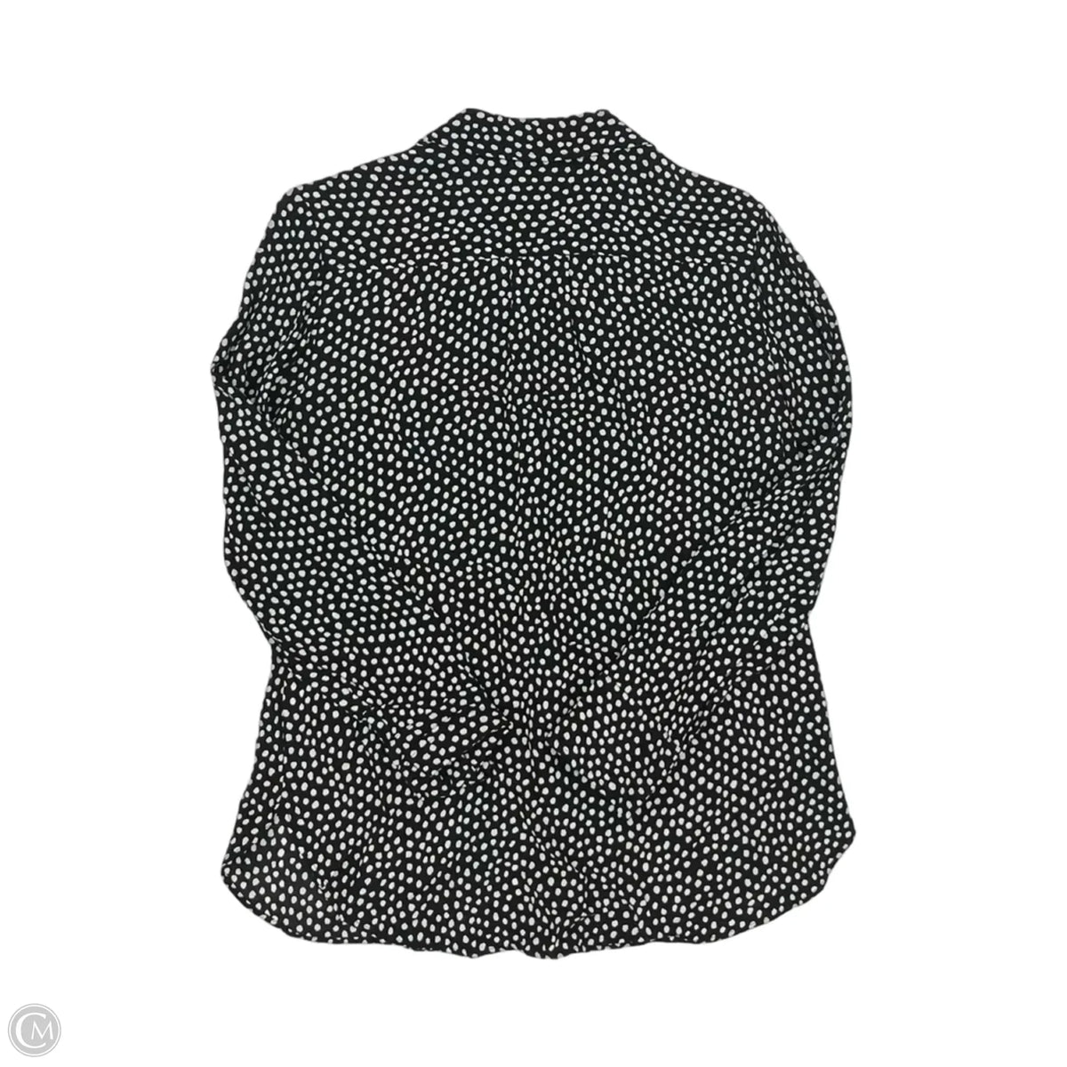 Blouse Long Sleeve By Talbots In Black & White, Size: M