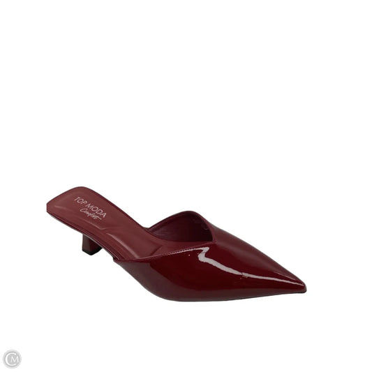 Shoes Heels Kitten By Top Moda In Red, Size: 8.5