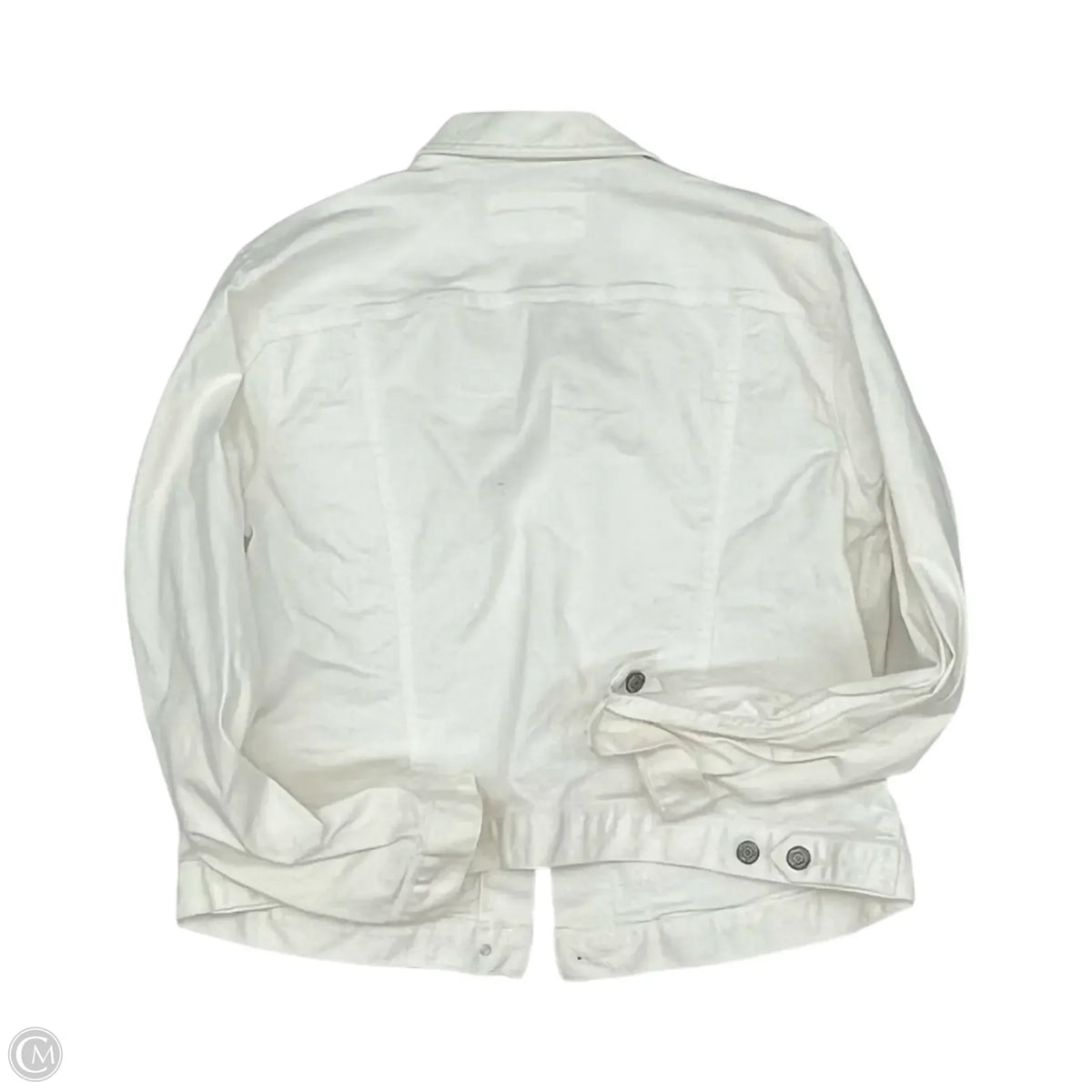 Jacket Denim By Loft In White Denim, Size: Xl