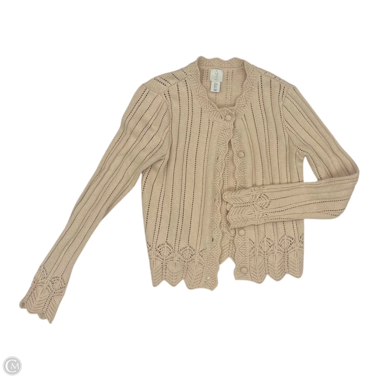 Sweater Cardigan By Joie In Tan, Size: S