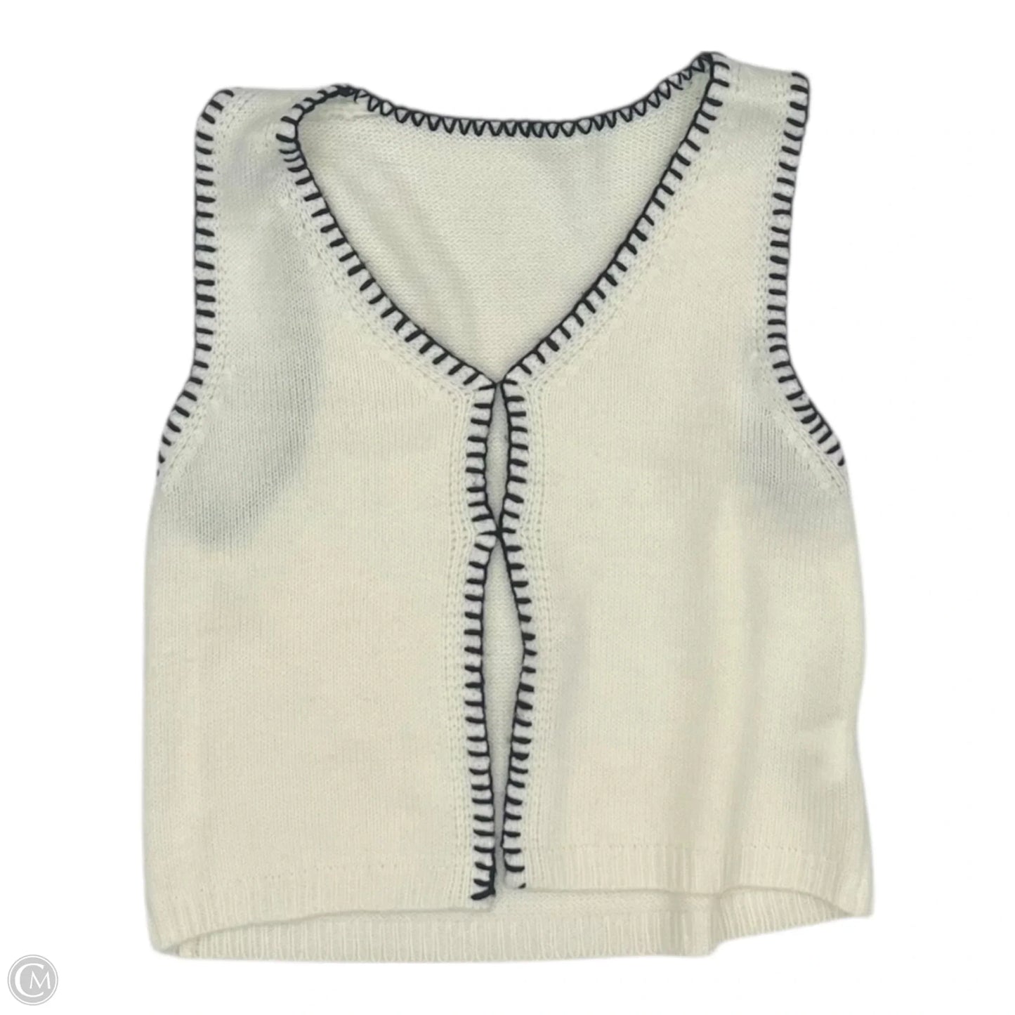 Vest Sweater By Clothes Mentor In Cream, Size: S