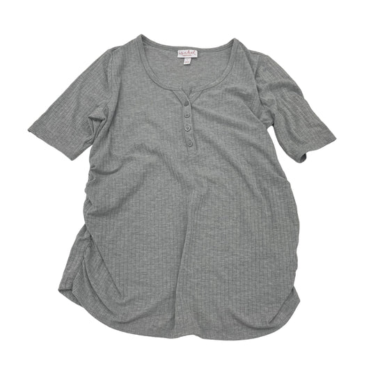 Maternity Top Short Sleeve By Isabel Maternity  Size: L