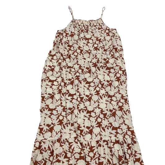 Brown & Cream Dress Casual Maxi Universal Thread, Size Xxl