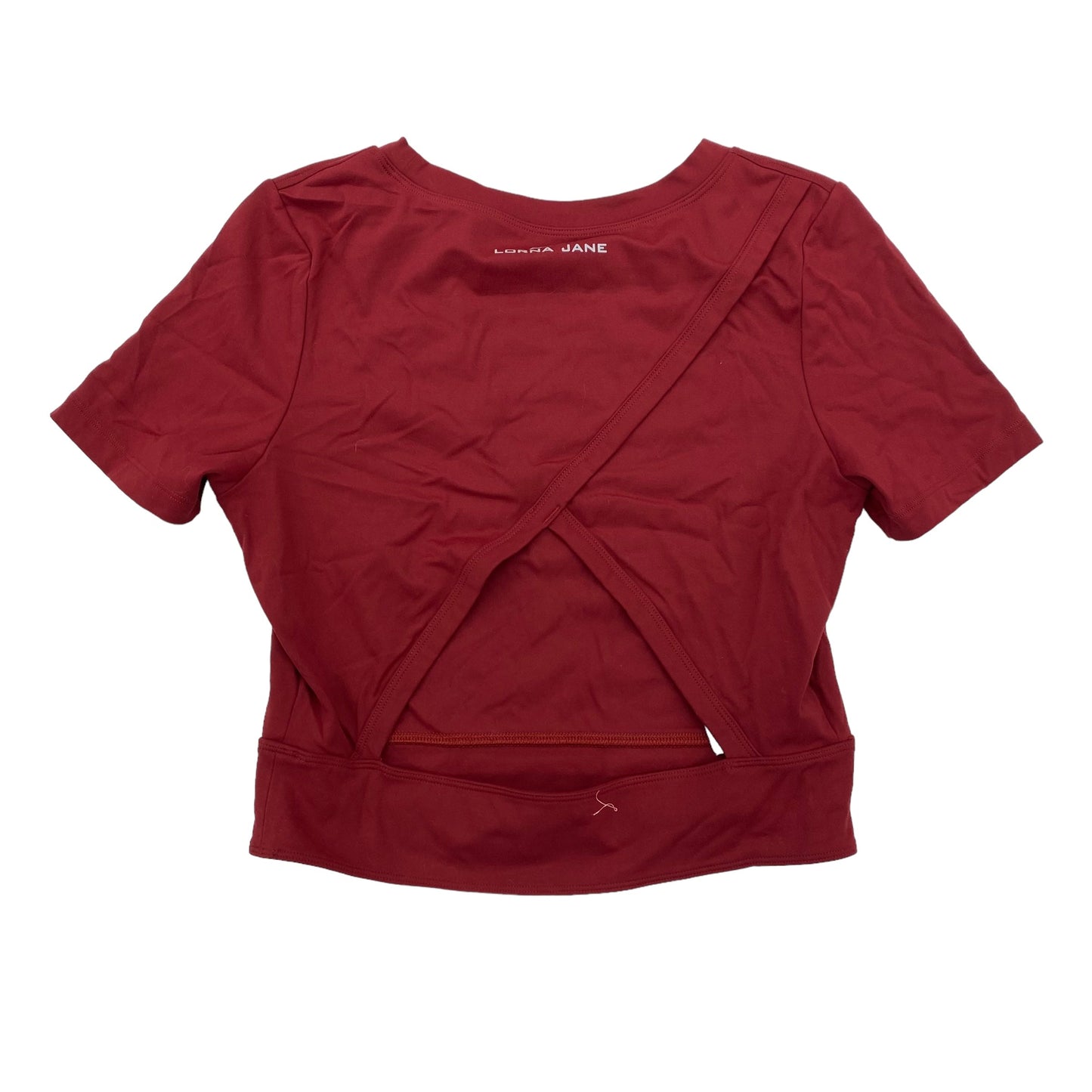 Red Athletic Top Short Sleeve Lorna Jane, Size M