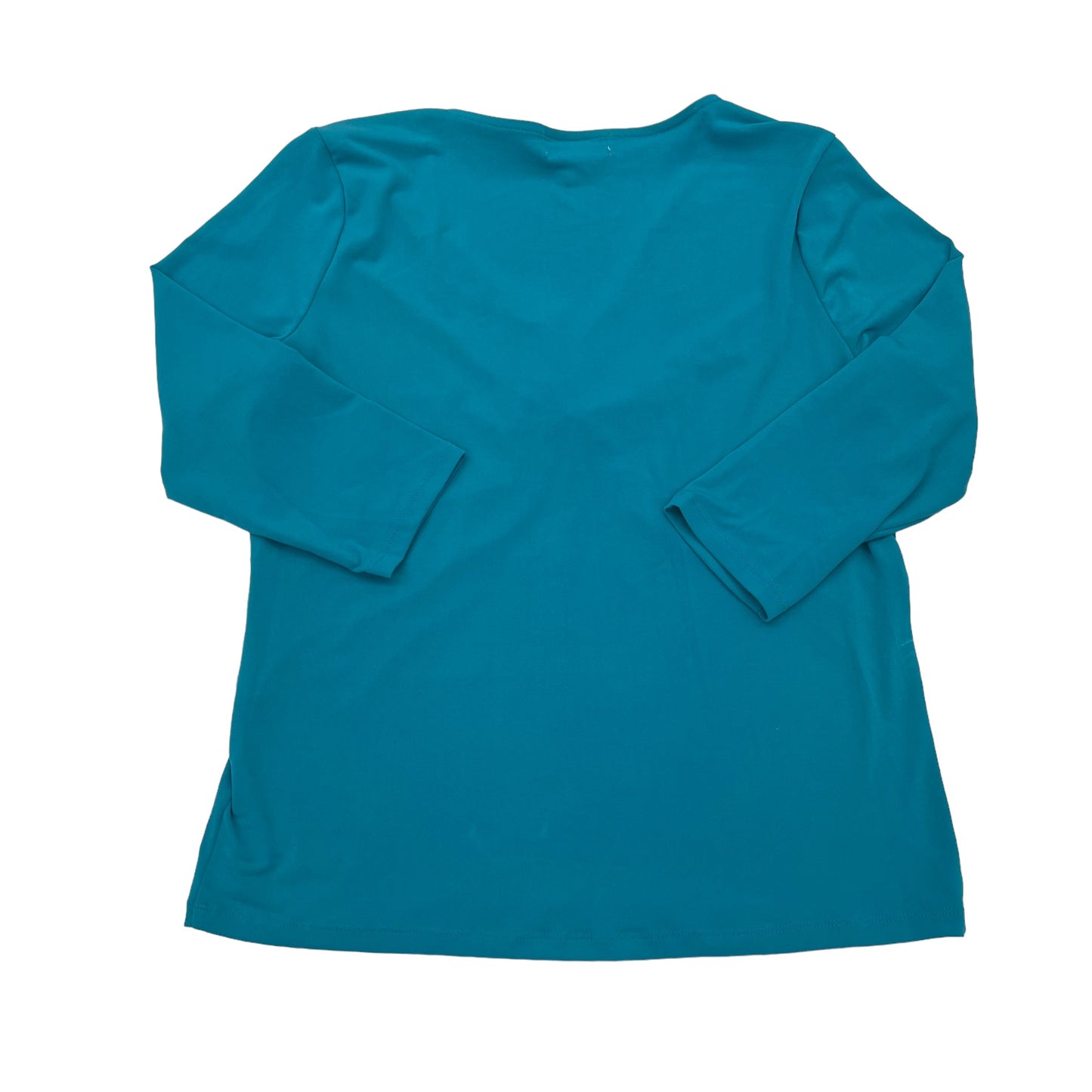 Aqua Blouse 3/4 Sleeve Michael By Michael Kors, Size L