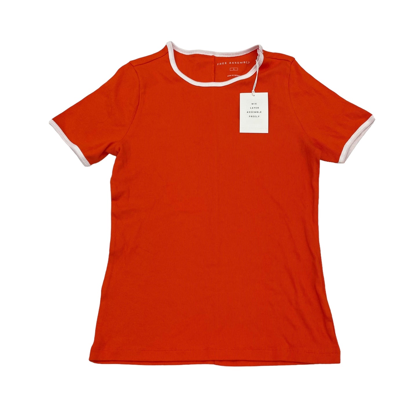 Orange Top Short Sleeve Free Assembly, Size L