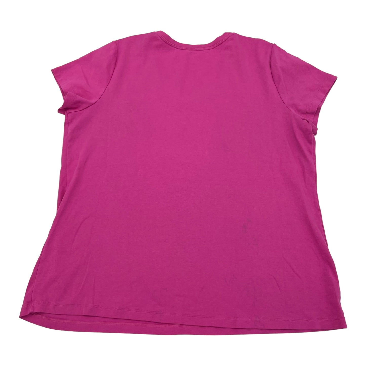 Pink Top Short Sleeve Basic St Johns Bay, Size 2x