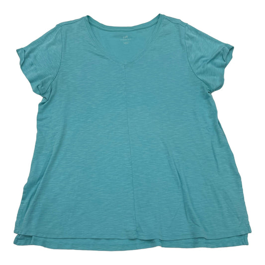 Blue Top Short Sleeve Basic J. Jill, Size Xl