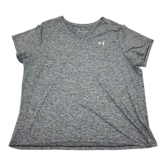 Grey Athletic Top Short Sleeve Under Armour, Size 2x