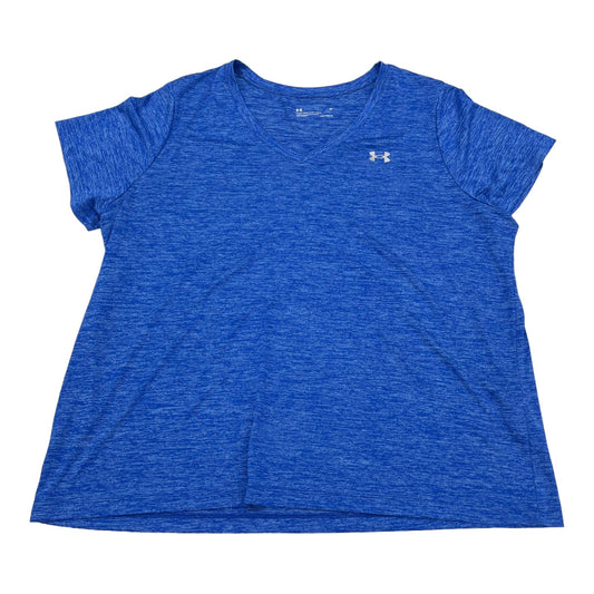 Blue Athletic Top Short Sleeve Under Armour, Size 1x