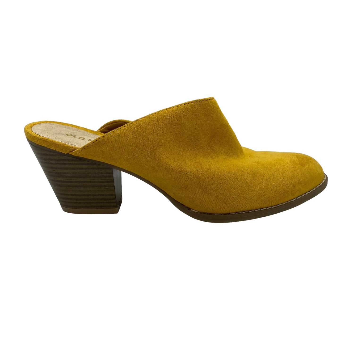 Yellow Shoes Heels Block Old Navy, Size 8