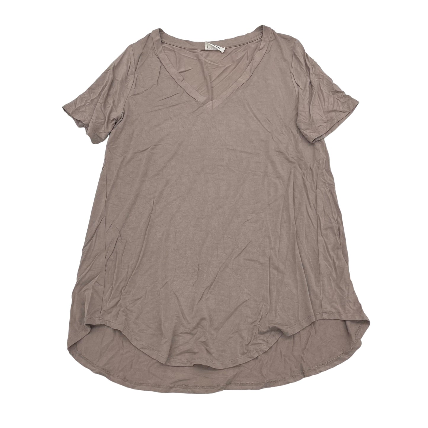 Beige Top Short Sleeve Basic Zenana Outfitters, Size S