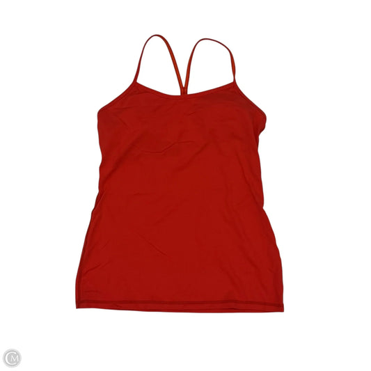 Athletic Tank Top By Lululemon In Orange, Size: L