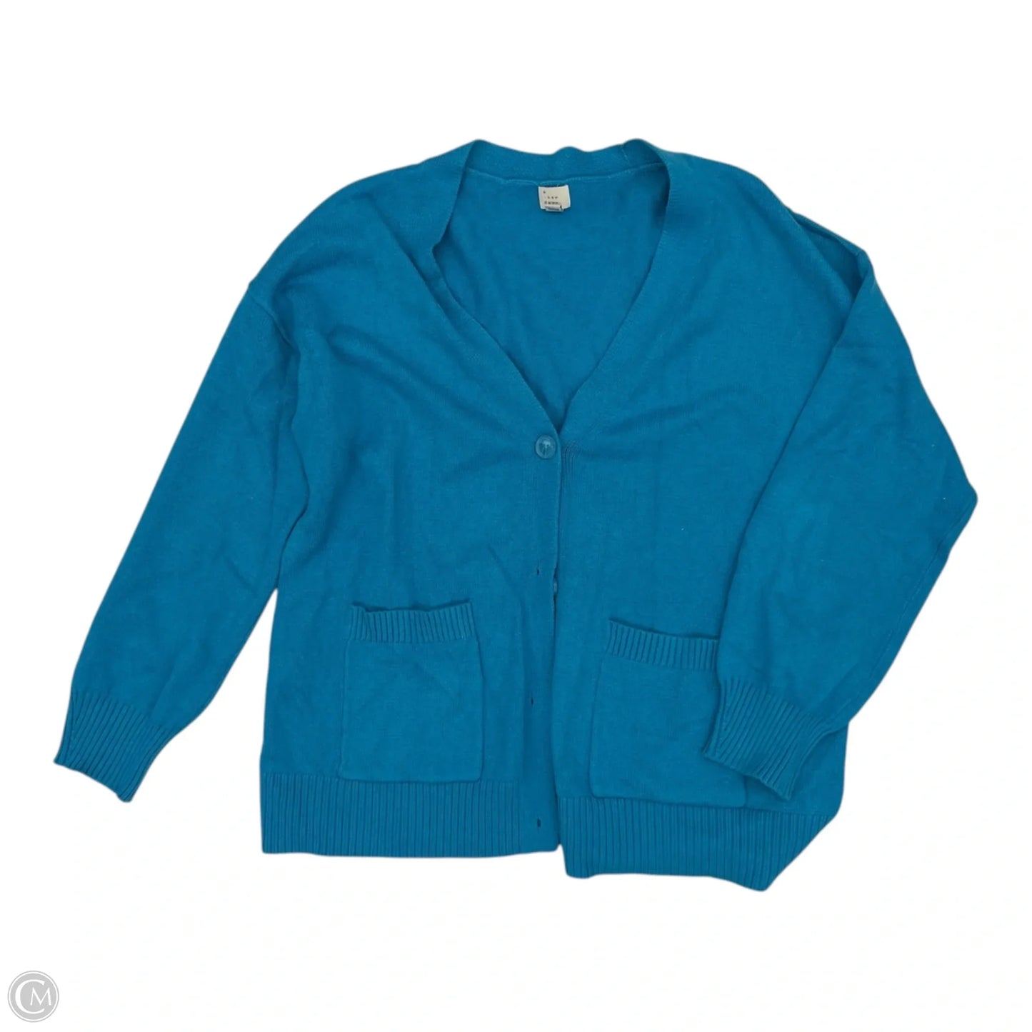 Sweater Cardigan By A New Day In Blue, Size: Xl