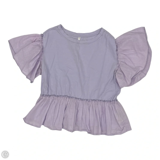 Top Short Sleeve By Anthropologie In Purple, Size: Xs